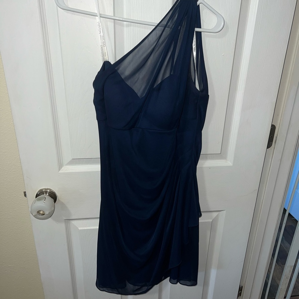 David’s Bridal One Shoulder Dress